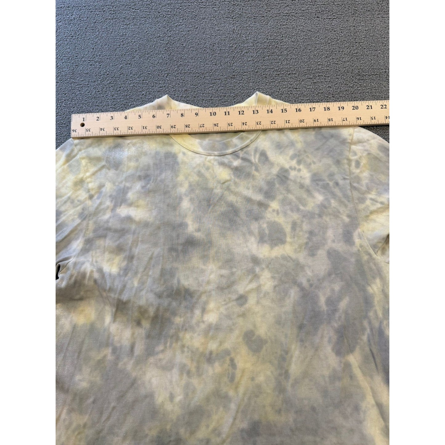 Alexander Wang Sample Mens Grey Cream Tie Dye Long Sleeve Shirt