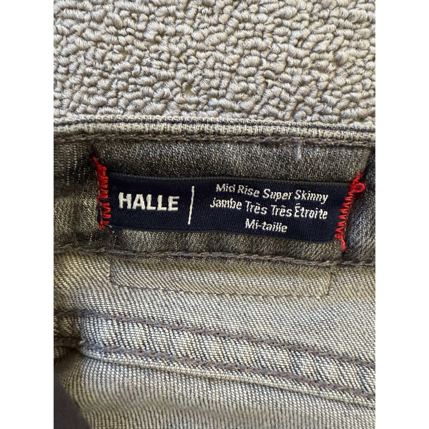 True Religion Halle 26 Gray Paint Splatter Distressed Skinny Jeans
