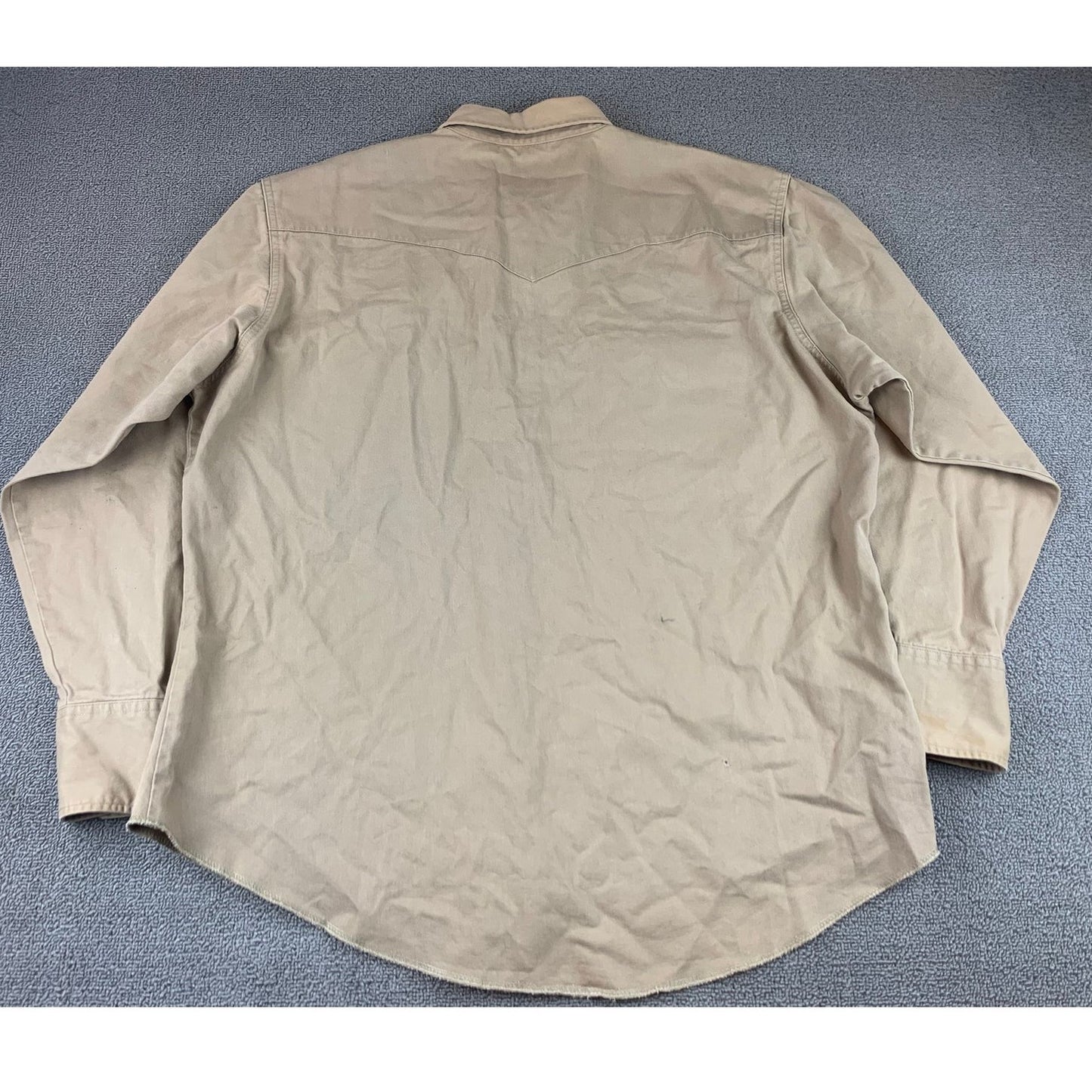 Vintage Wrangler Brush Popper Pearl Snap Western Shirt Men's Large Cotton