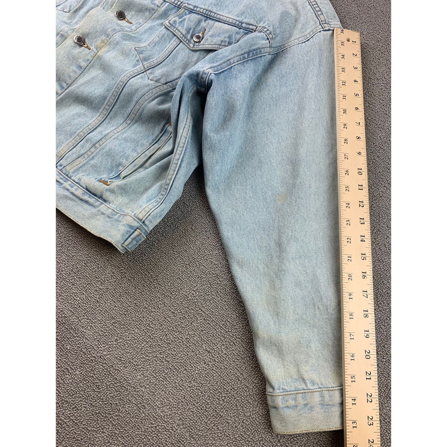 Vintage Canyon River Blues Men XL Denim Jacket With DIY Patches Indonesia Made