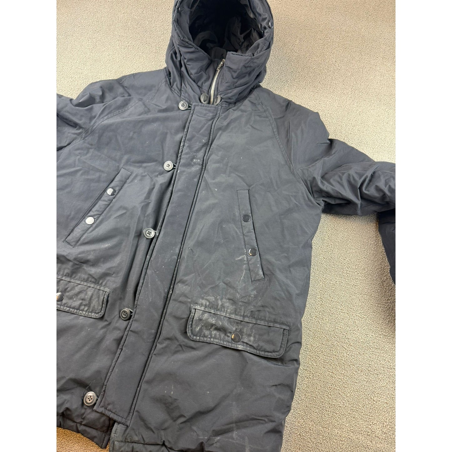 Gap Outdoor Edition Men L Black Winter Puffer Parka Jacket Hood 2010s Indonesia
