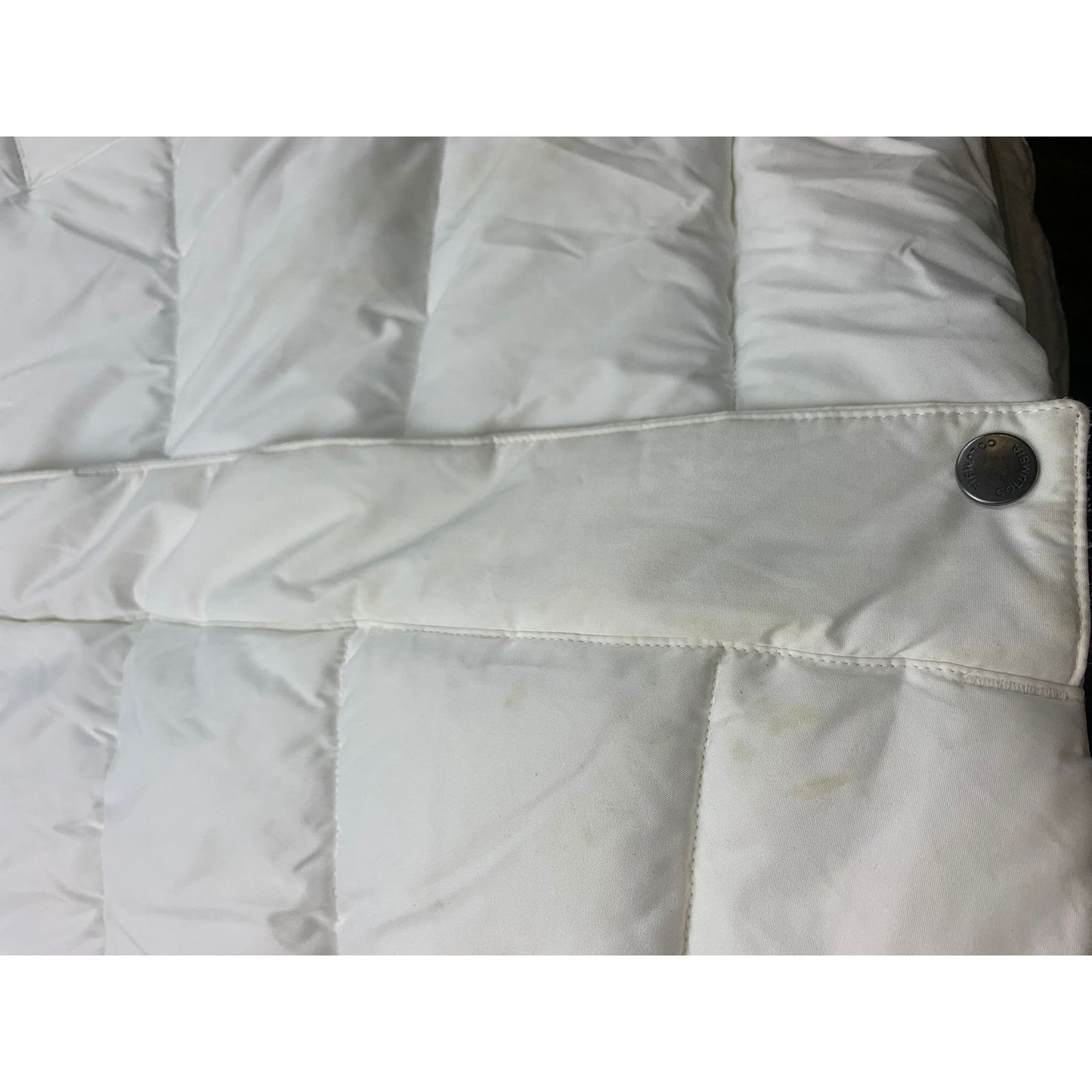 Columbia Women Medium White Puffer Jacket Hooded Down Coat
