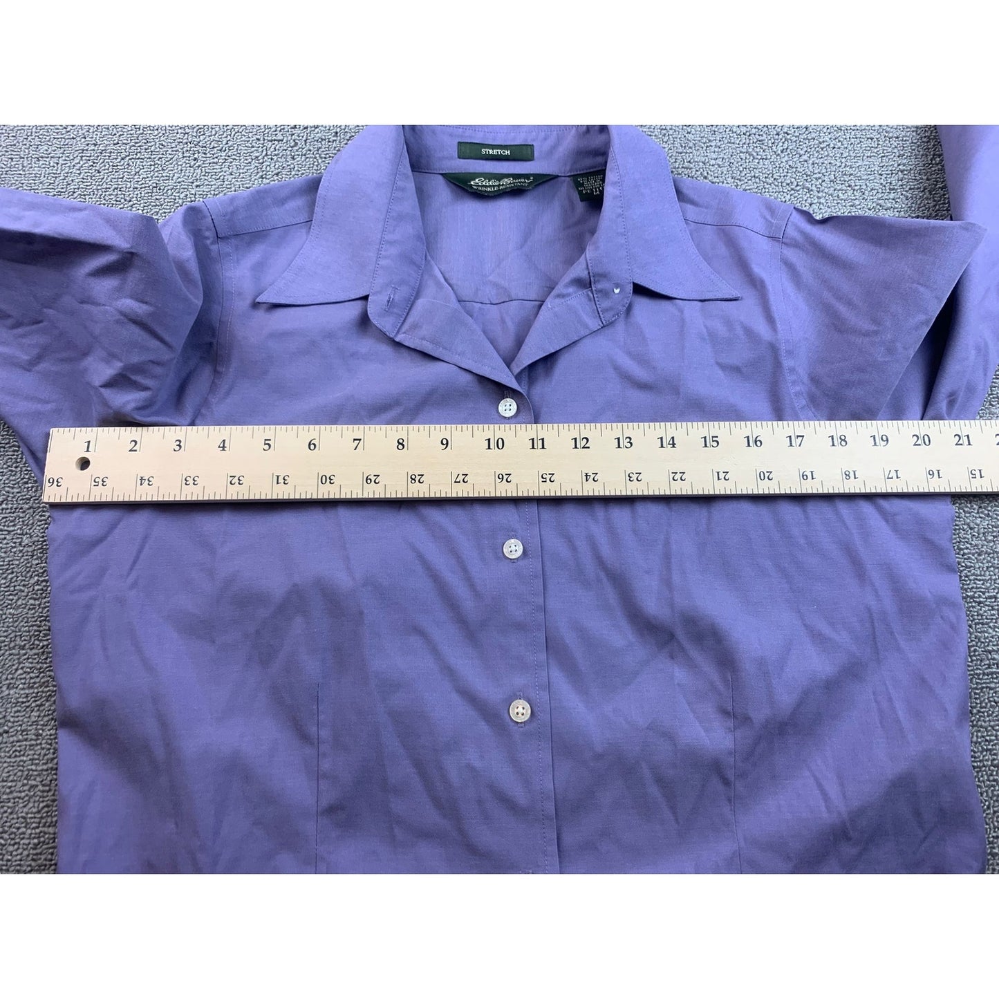 Eddie Bauer Women's Petite M Purple Long Sleeve Button Down Shirt Top