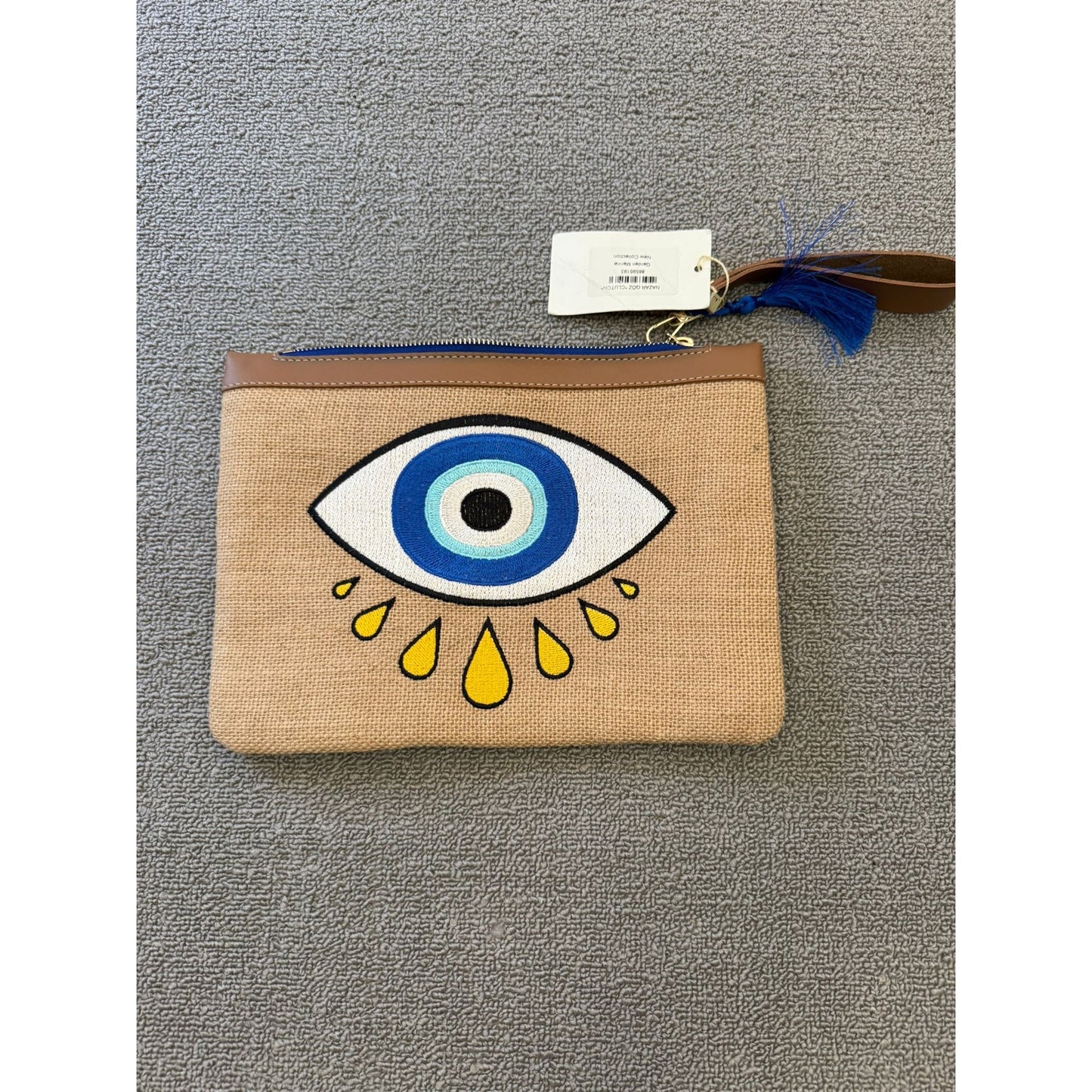 Garden Marine Women's Evil Eye Embroidered Clutch Bag Wristlet