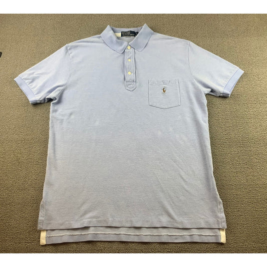 Polo by Ralph Lauren Men's L Light Blue Short Sleeve Golf Cotton Polo Shirt