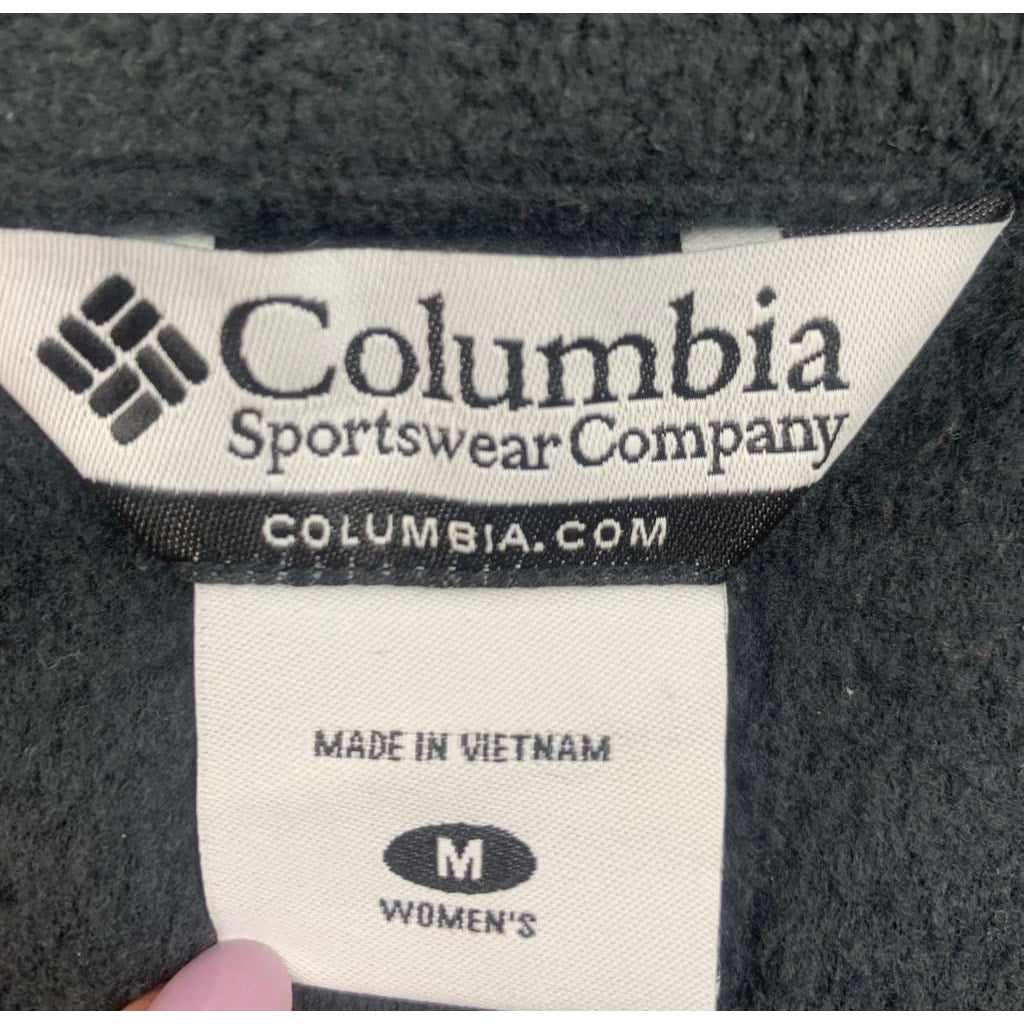 Columbia Women's Medium Dark Green Sleeveless Full-Zip High-Neck Fleece Vest
