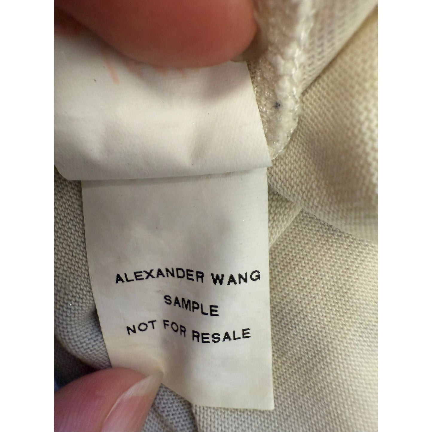 Alexander Wang Sample Mens Grey Cream Tie Dye Long Sleeve Shirt