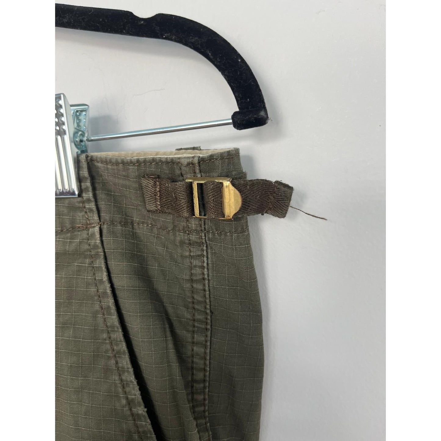 Carhartt WIP Aviation Pant Men 30x34 Olive Green Vintage Cargo Utility Tapered