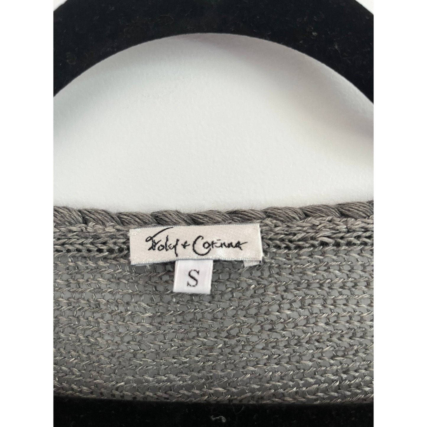 Foley + Corinna Sweater Women S Gray Knit Boatneck Braided Sleeve Boho Pullover