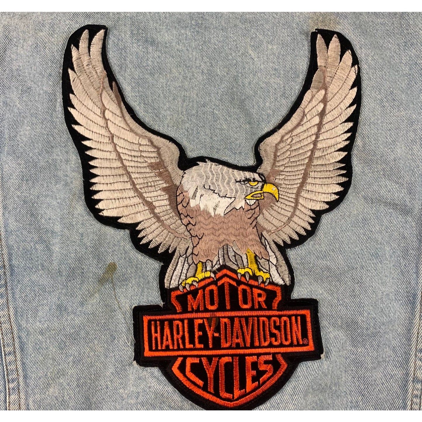 Vintage Canyon River Blues Men XL Denim Jacket With DIY Patches Indonesia Made