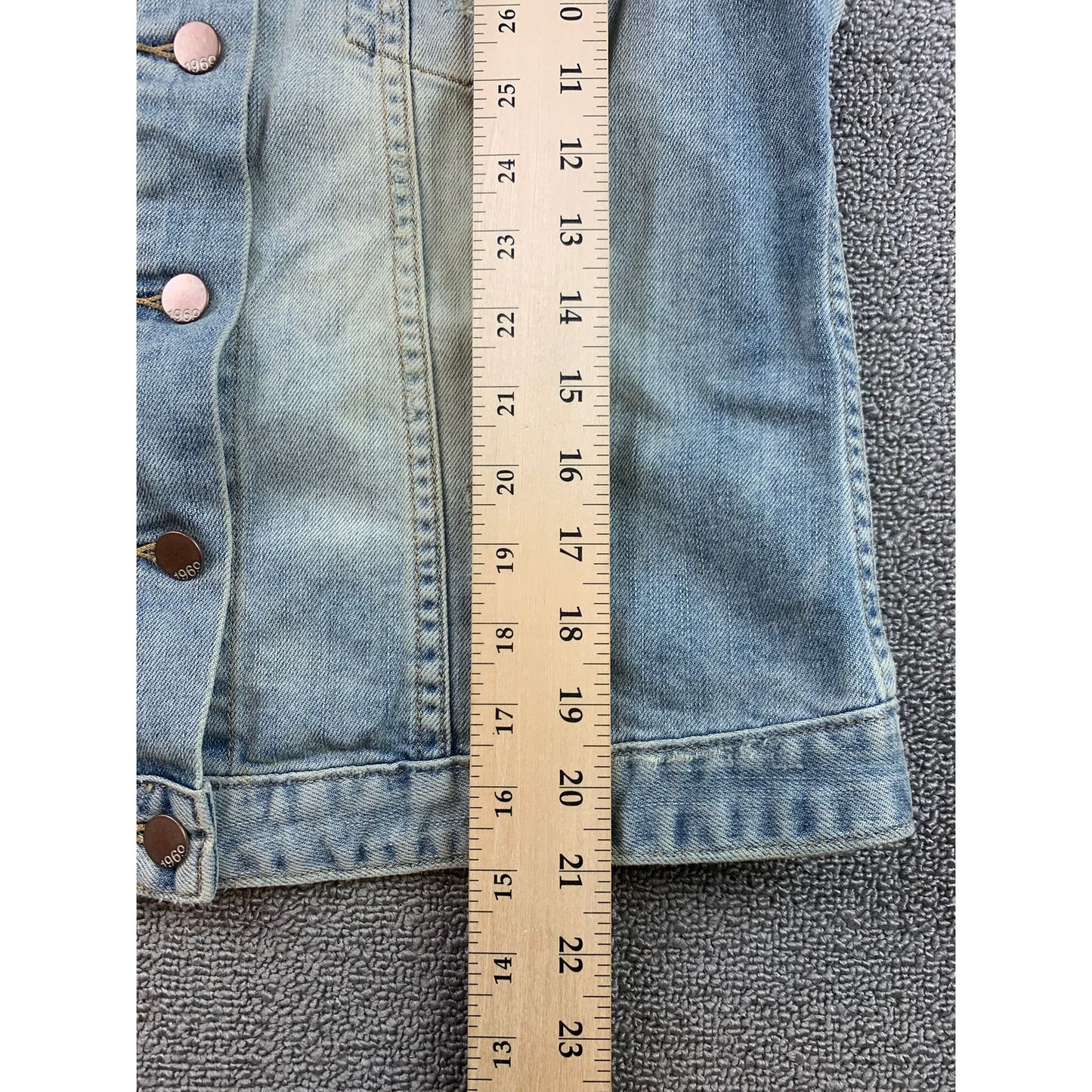 Y2K Gap 1969 Jean Vest Women's Medium Blue Trucker Collared Denim Washed