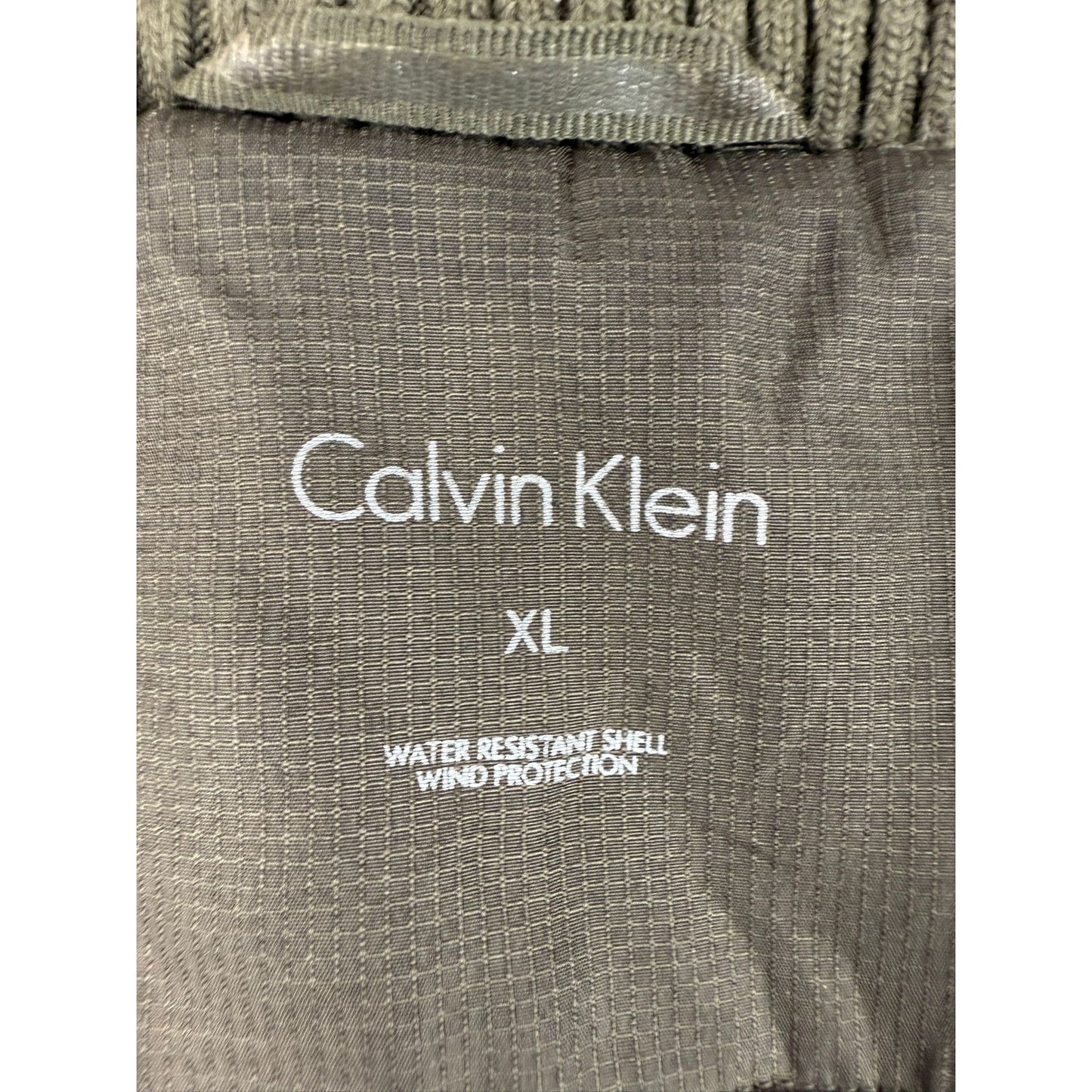 Calvin Klein Men's Size XL Olive Green Full-Zip Bomber Jacket