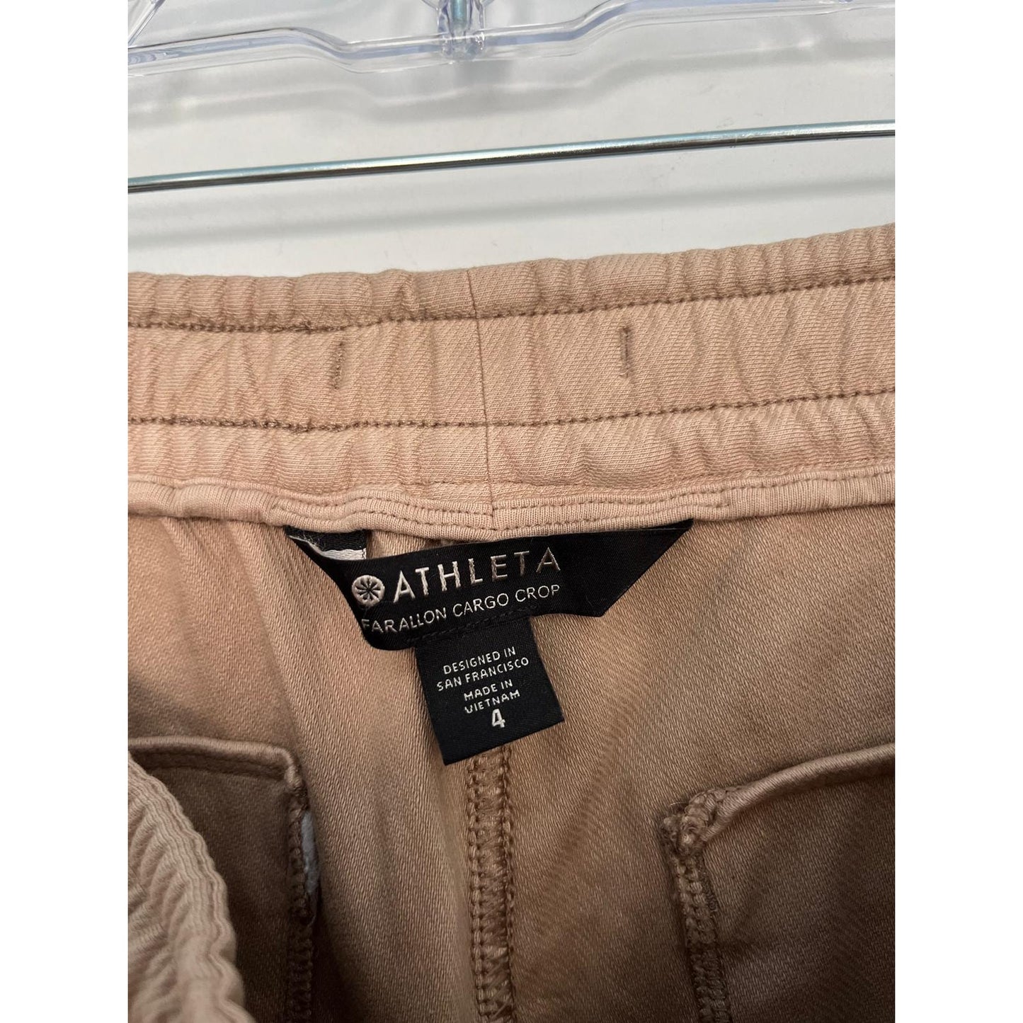 Athleta Farallon Cargo Crop Pants Women Size 4 Brown Stretch Utility