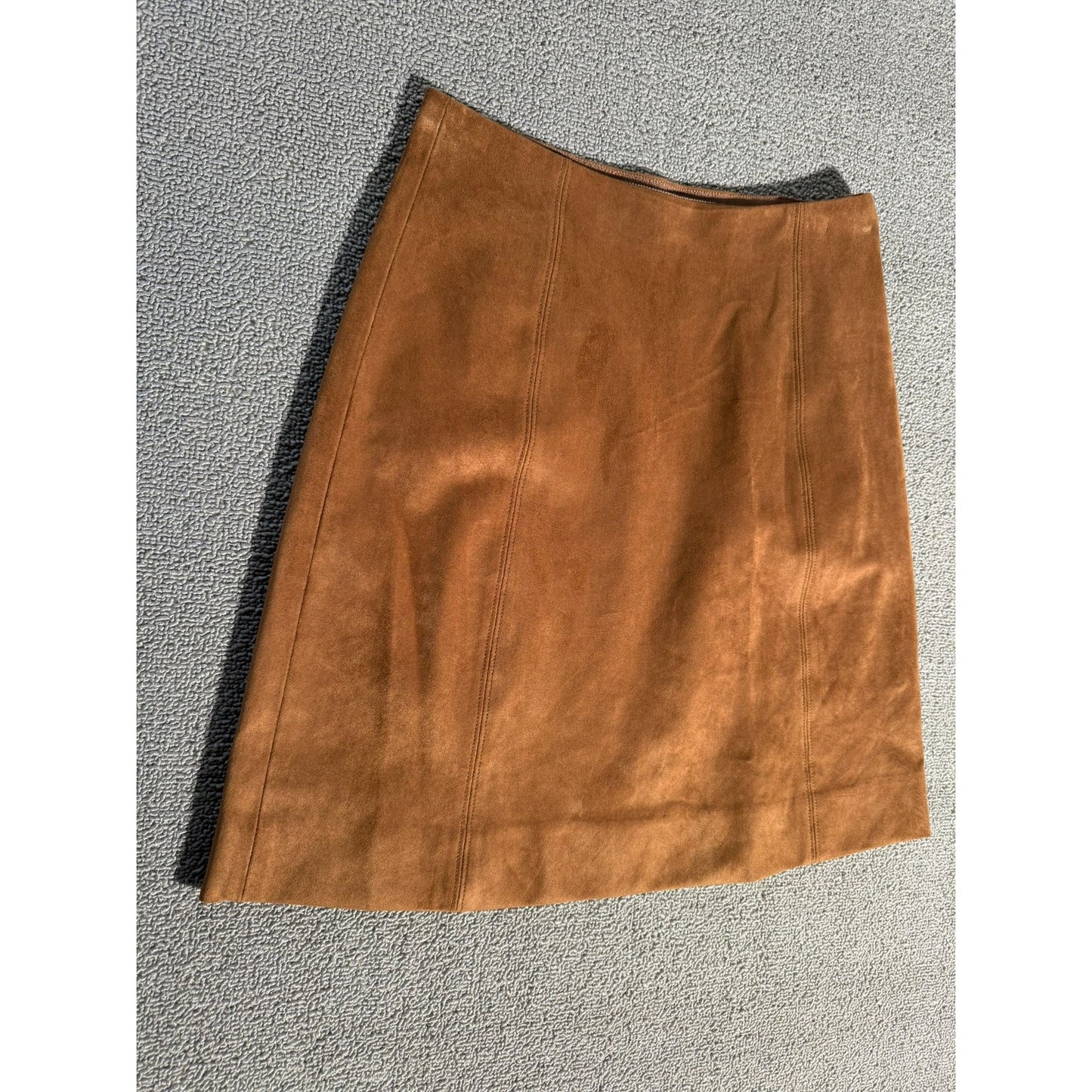 Babaton Women’s 2  Brown Suede A‑line Skirt Fall Western