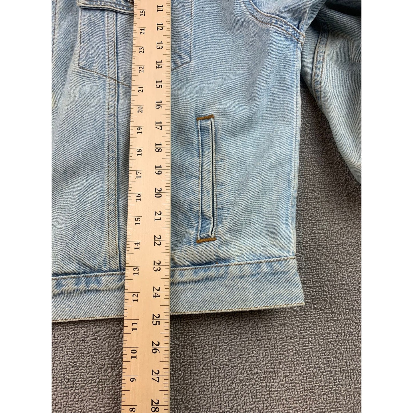 Vintage Canyon River Blues Men XL Denim Jacket With DIY Patches Indonesia Made