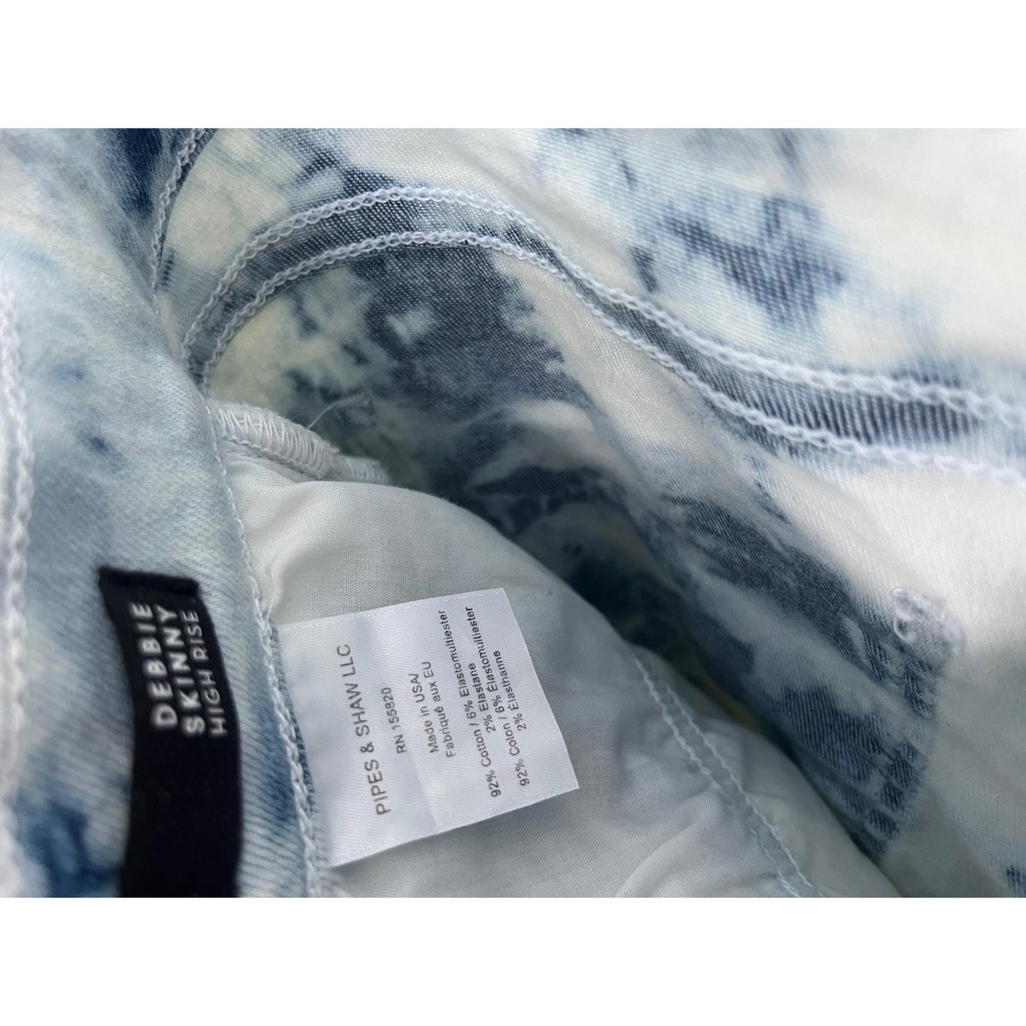 Veronica Beard Jeans Tie Dye Skinny Pants Women Size 26 High Rise Button Fly