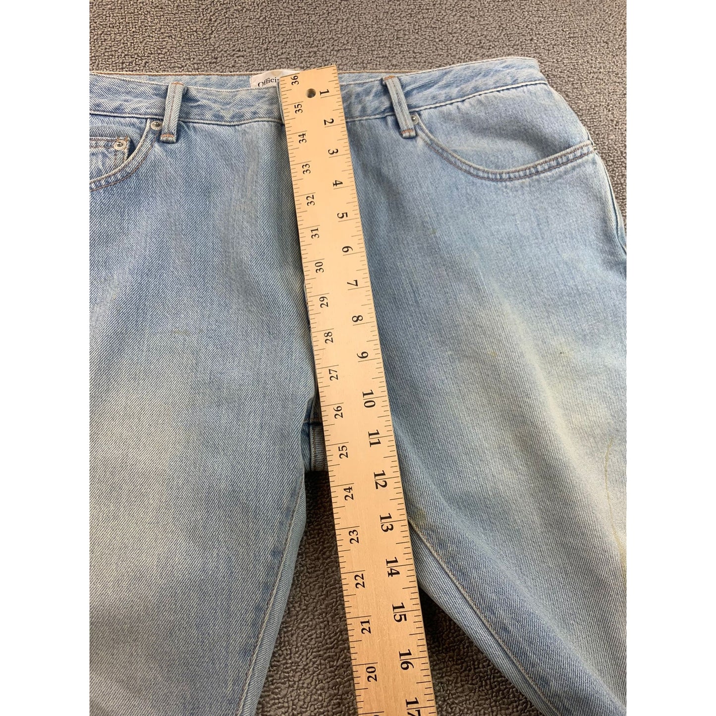 Officine Générale Size 34 Light Blue Jeans Straight Fit Denim Japanese Denim