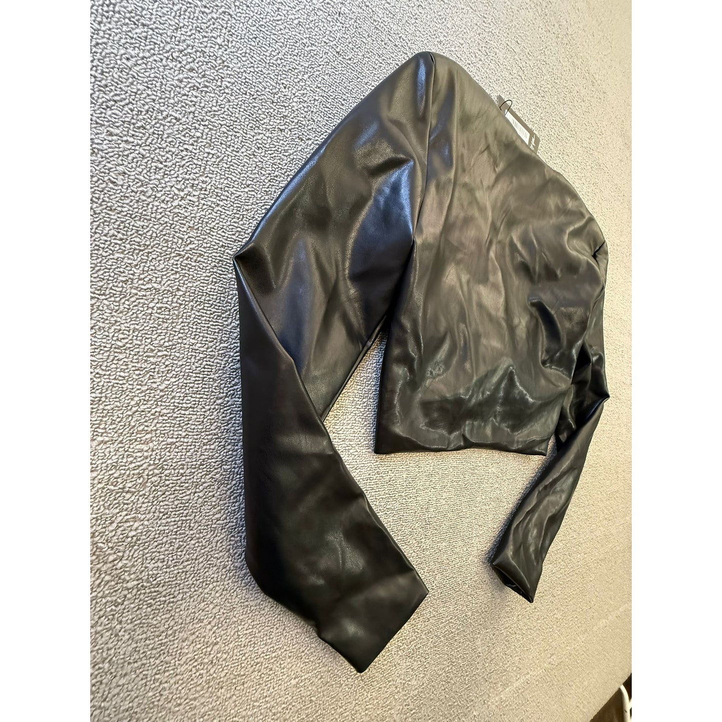 Nasty Gal Collection Womens US 6 Faux Leather Twist Front Crop Top