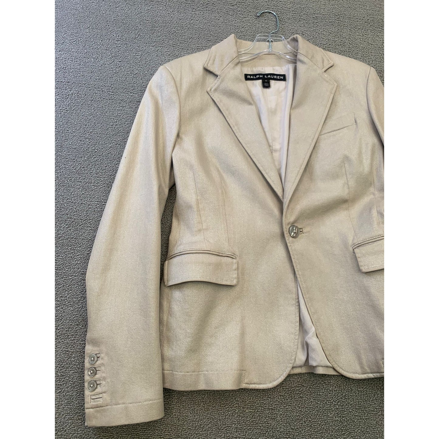 Ralph Lauren Black Label Women's 10 Blazer Linen Blend Jacket