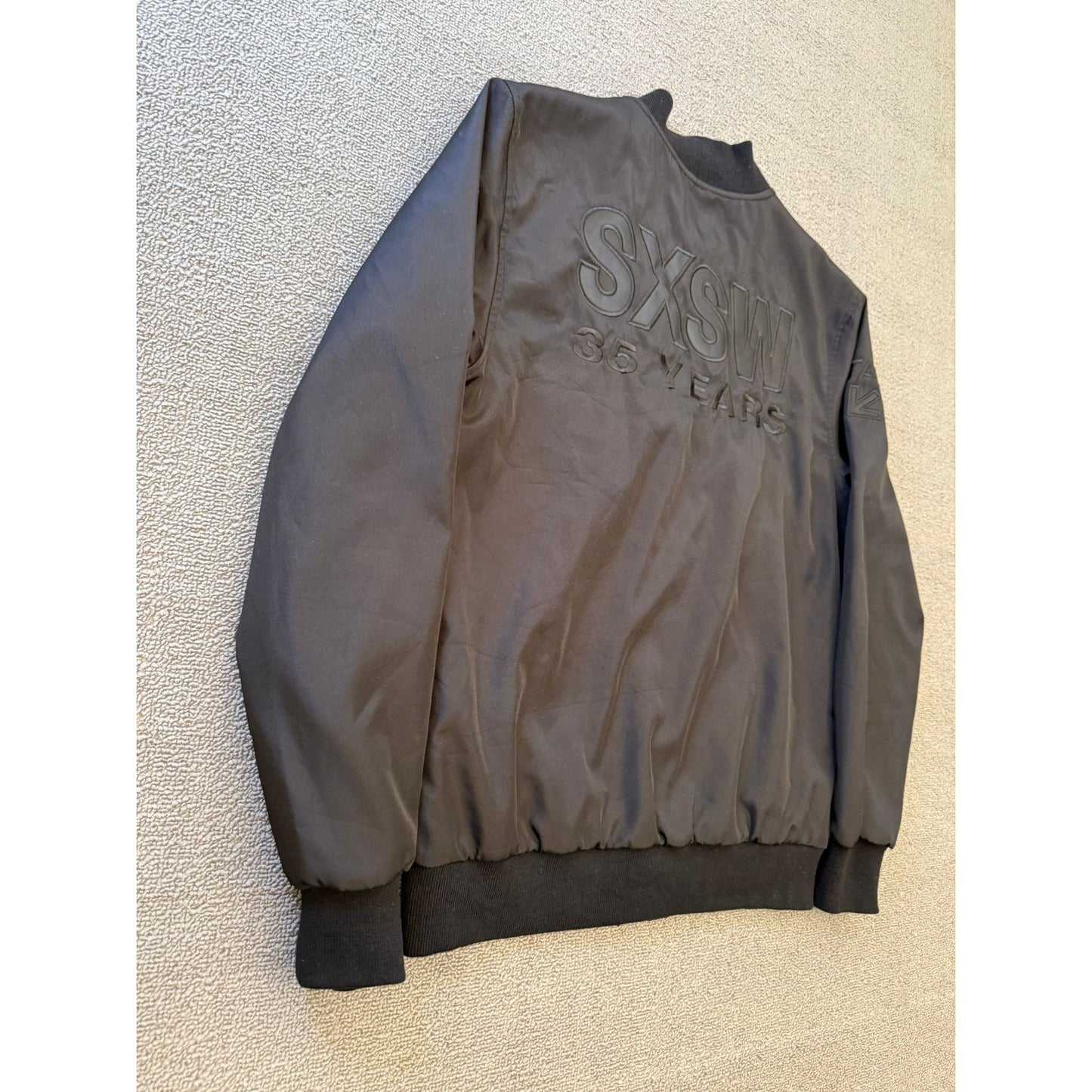 Strata Black SXSW ATX Austin TX 35 Years Snap Lightweight Jacket Size XS