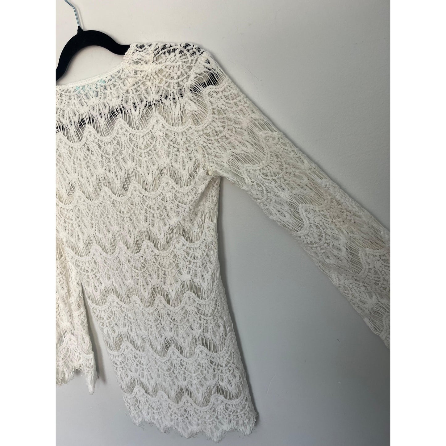Melissa Odabash Crochet Cover Up Women S White Lace Sheer Beach Tunic