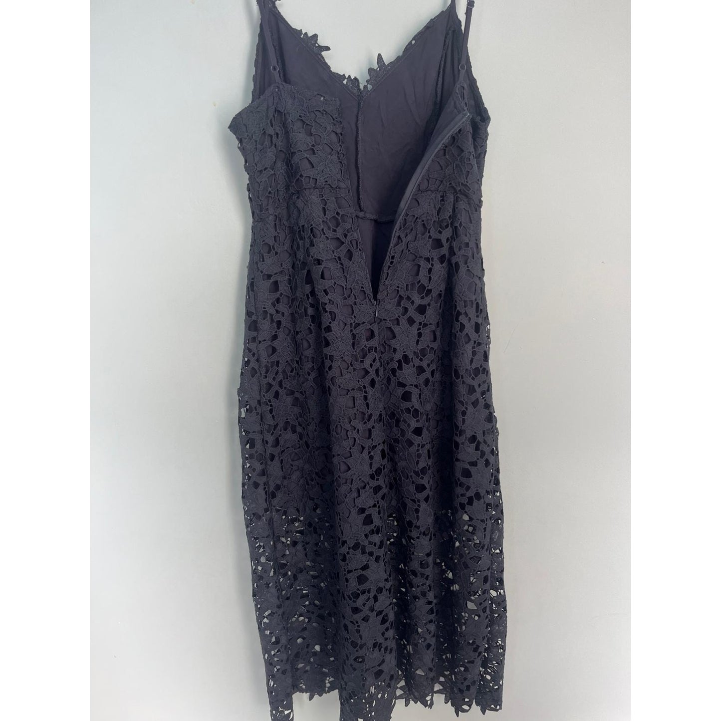 ASTR The Label Lace Midi Dress Women Large Blue Floral Crochet Formal