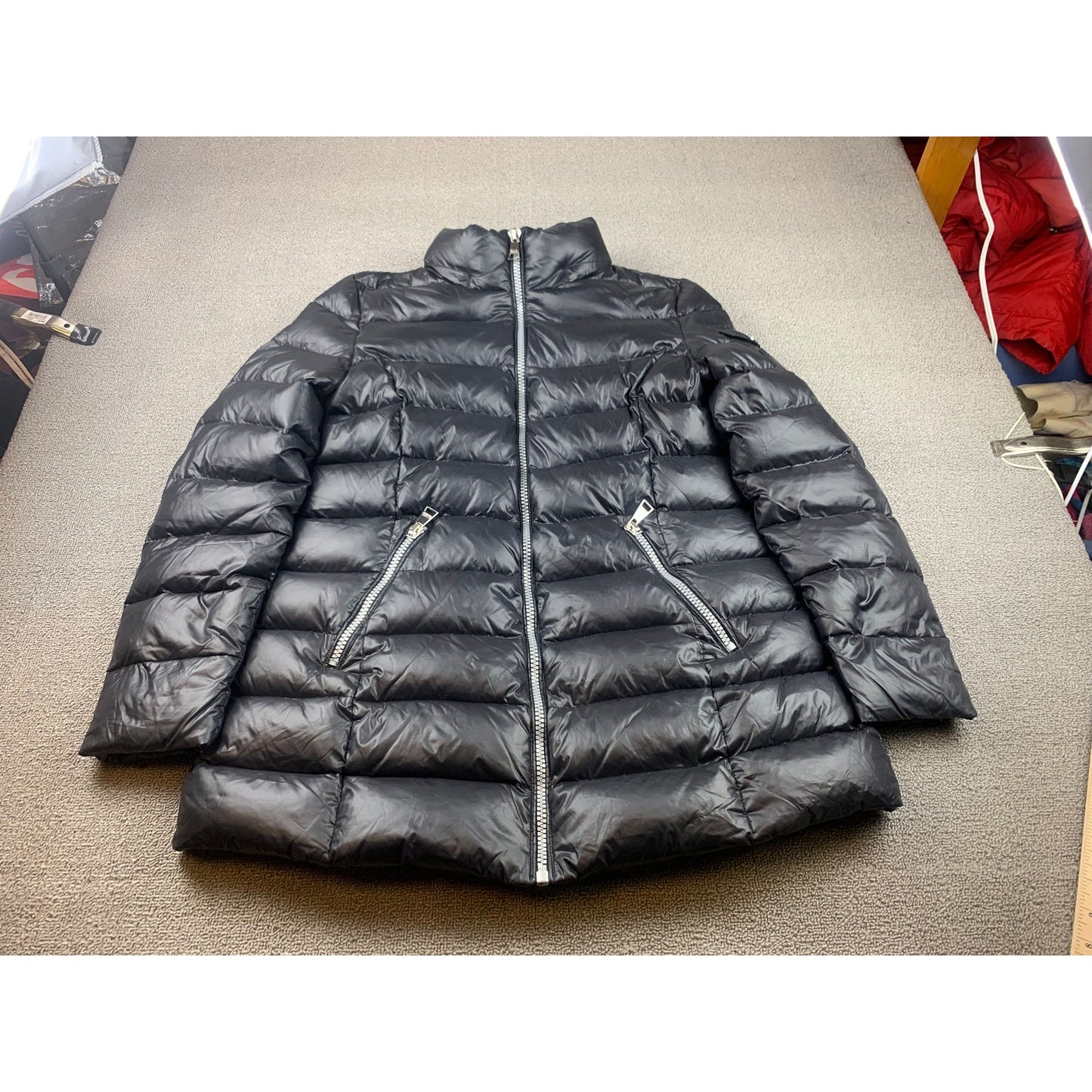 Karl Lagerfeld Womens Medium Black Down Puffer Jacket