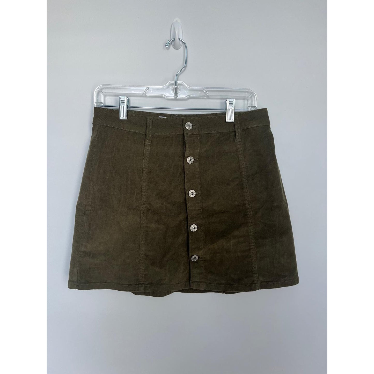 regeneration Corduroy Mini Skirt Women 9/29 Olive Green Fall Casual Retro