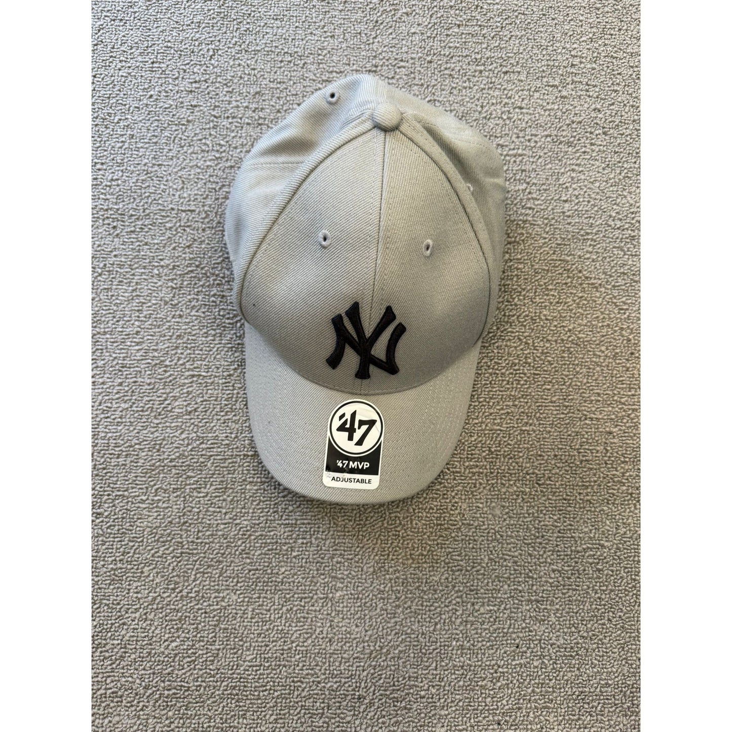 47 Brand New York Yankees Men's OSFA Grey Baseball Cap Adjustable