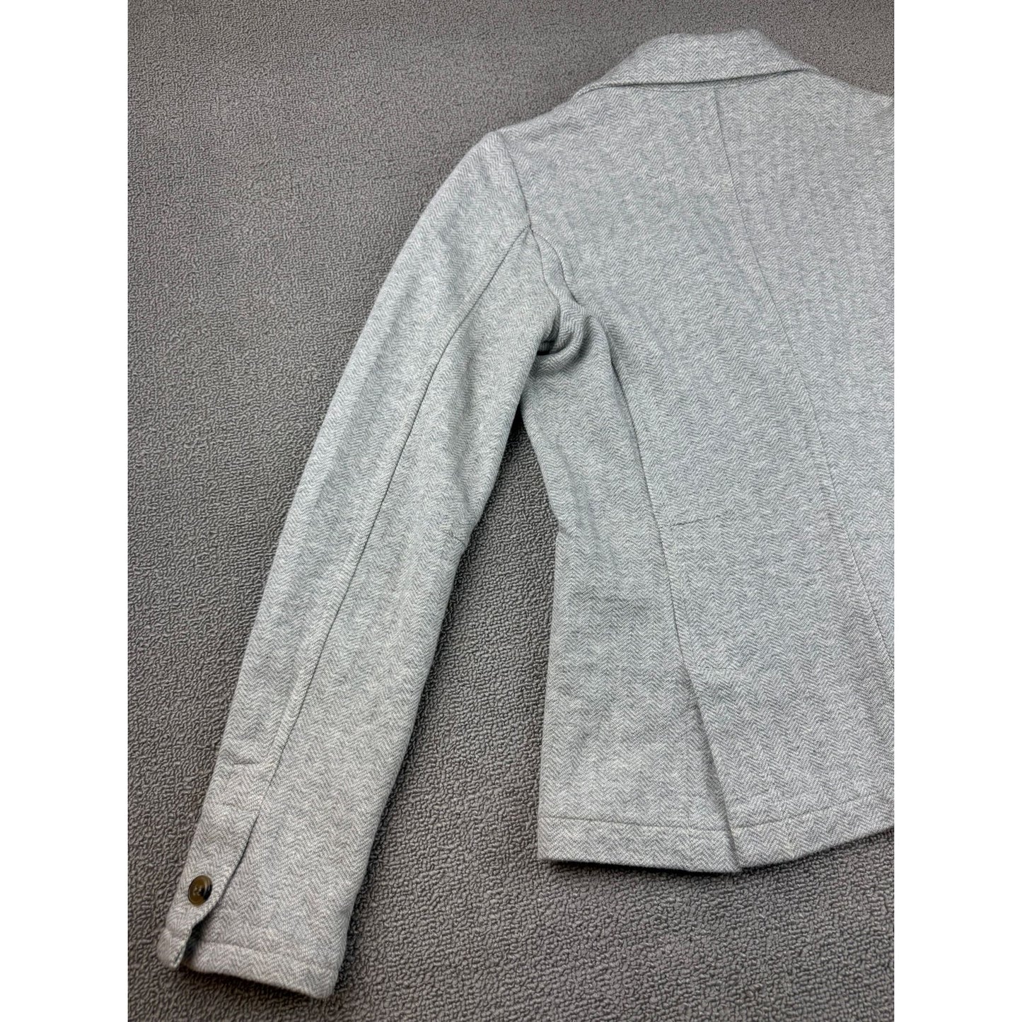 Ecru Women Small Gray Knit Blazer Light Weight Minimalist