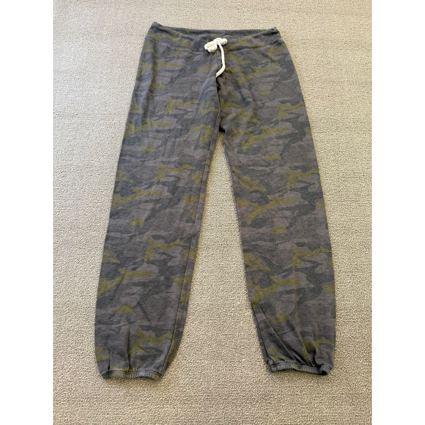 MONROW Women's XS Dark Gray Camo Drawstring Sweatpants Lounge Pants