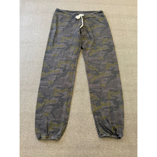 MONROW Women's XS Dark Gray Camo Drawstring Sweatpants Lounge Pants