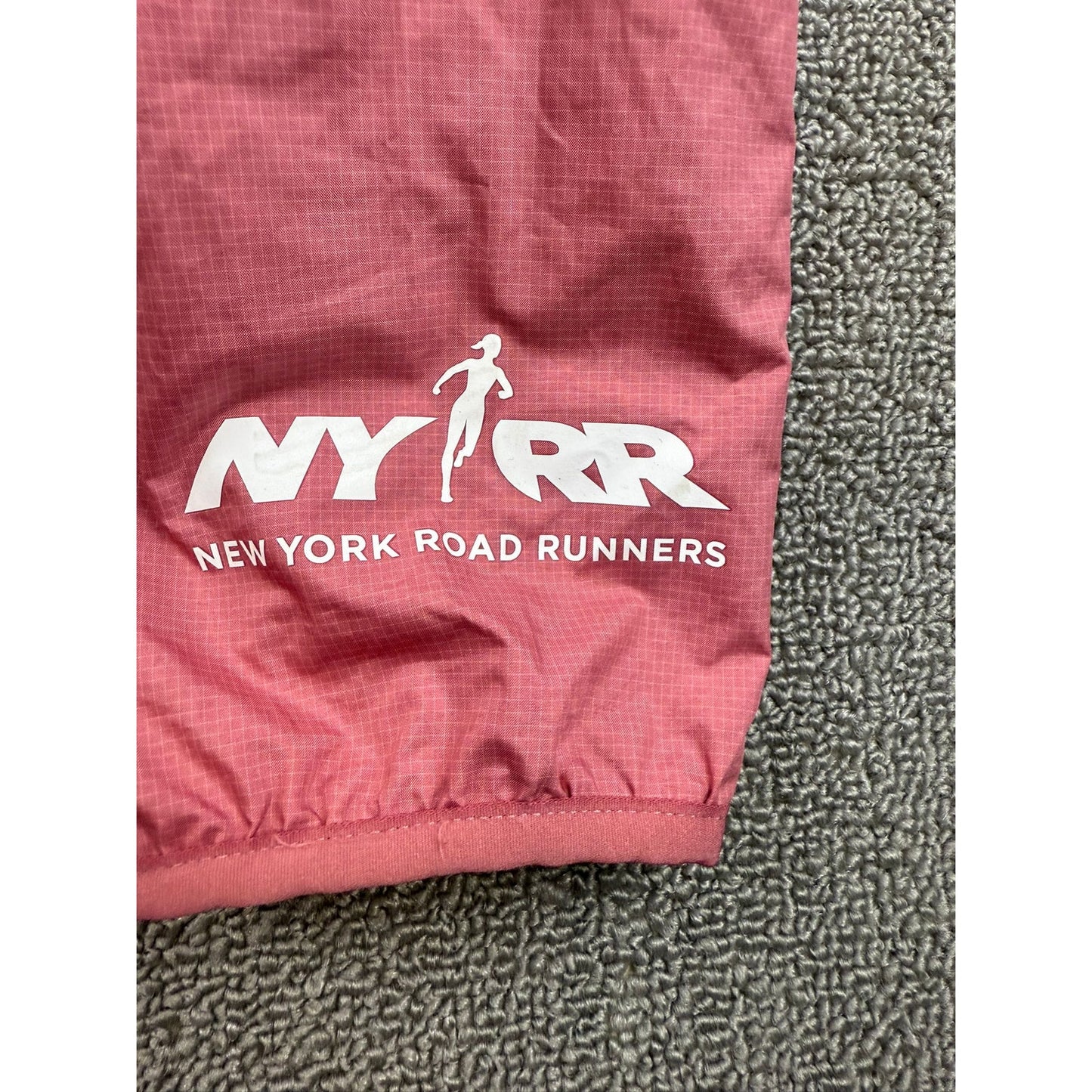 New Balance Women's Small Pink White Windbreaker NYC Marathon Running Jacket