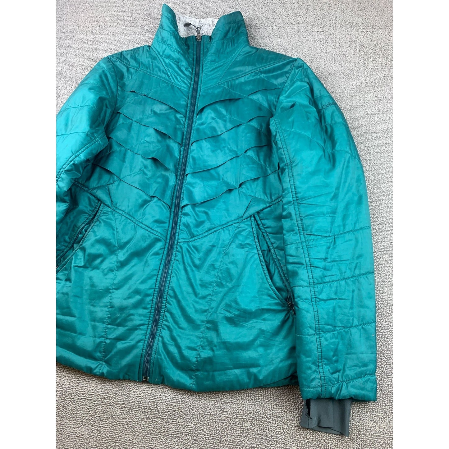 Columbia Women's Medium Teal Green Interchange Omni-Heat Puffer Jacket