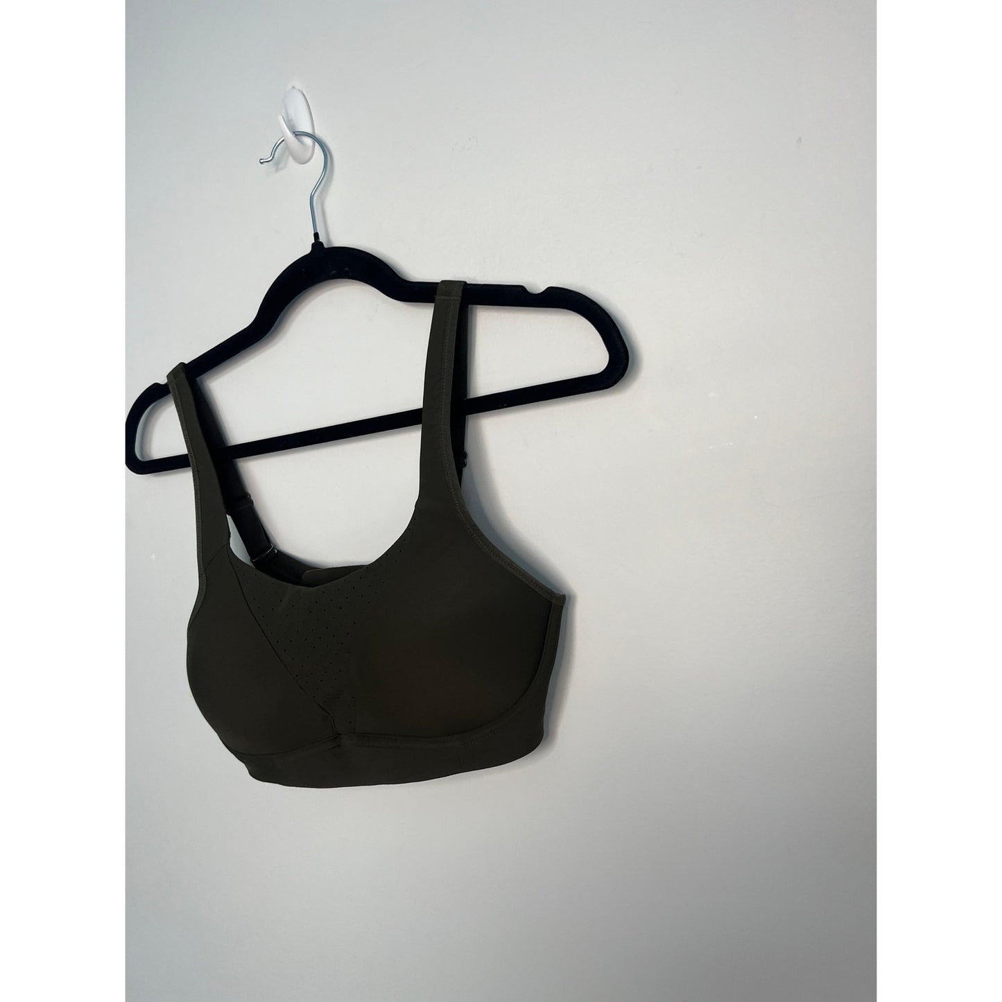 Lululemon Sports Bra Women One Size Olive Adjustable Back Hook Medium Support