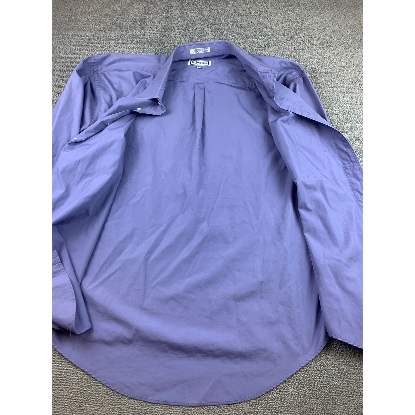 Yves Saint Laurent Men's 16.5 32/33 Purple Dress Shirt Long Sleave