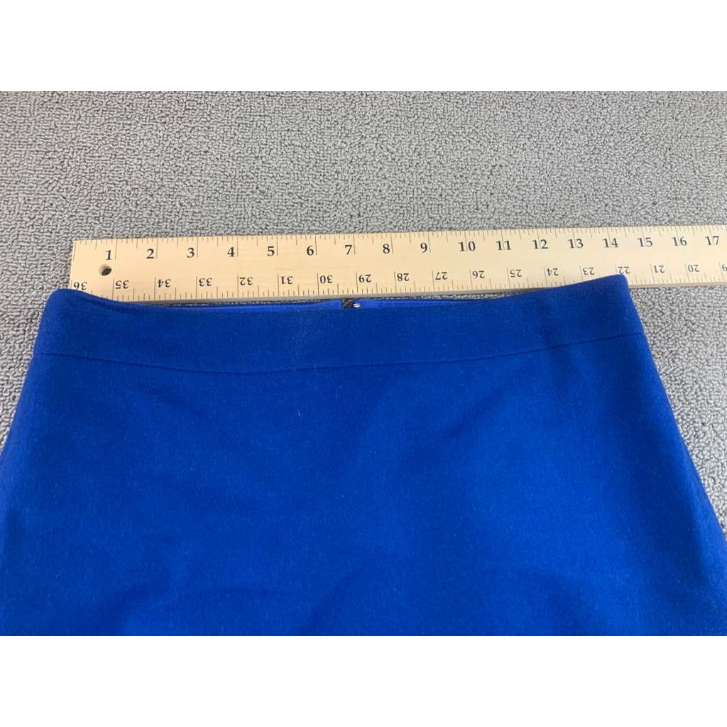 J.Crew The Pencil Skirt Women's 4P Blue Wool Viscose Work Wear Career