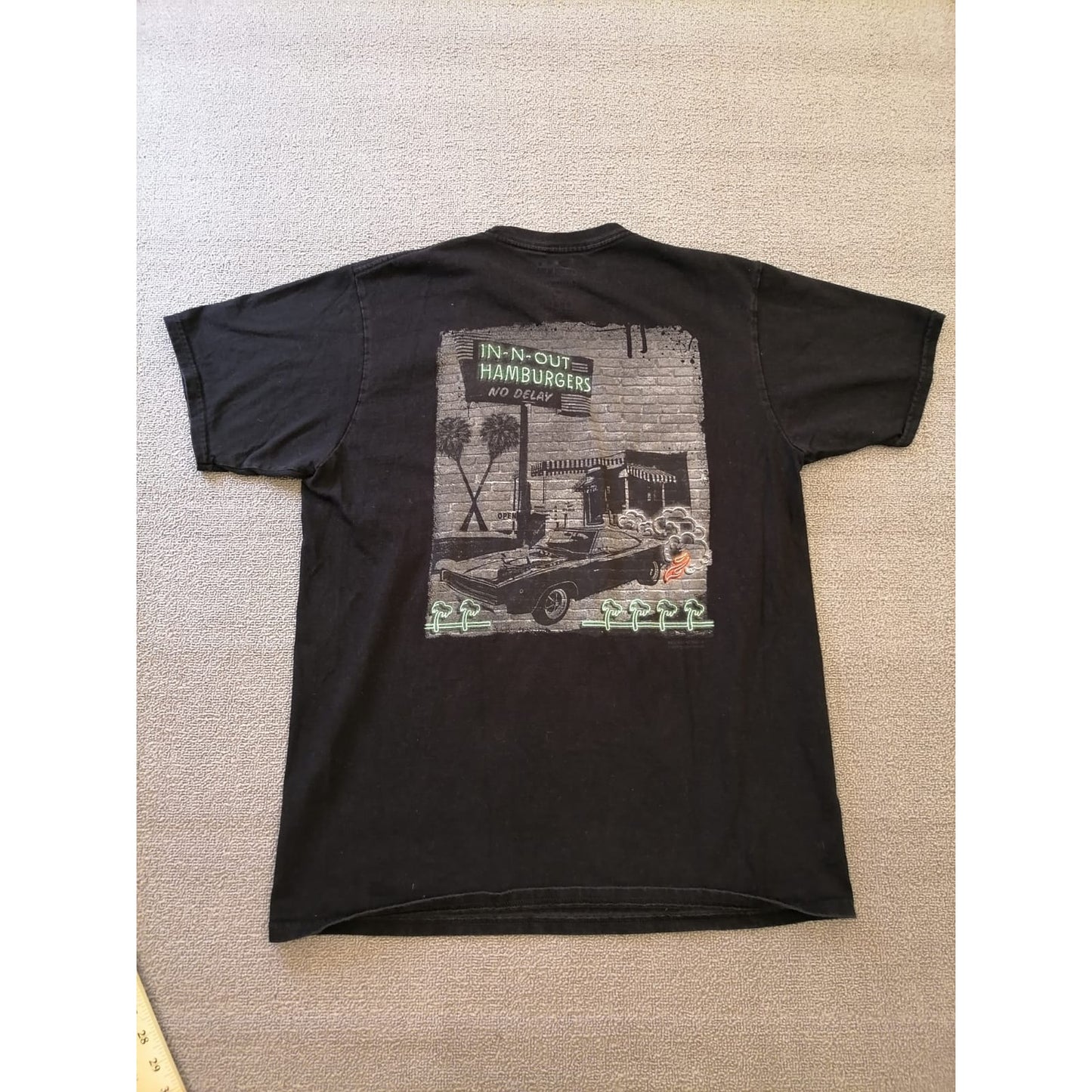 In N Out Burger Male Large Black Tee Graphic Casual Cotton T-Shirt Casual