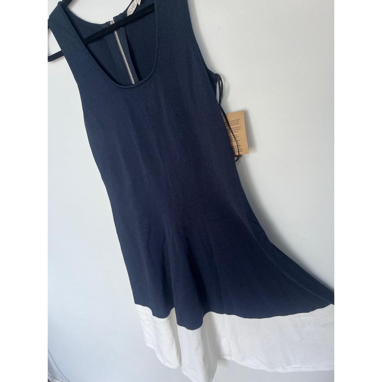 Rachel Rachel Roy Sleeveless Dress Women M Navy White Colorblock A-Line NWT