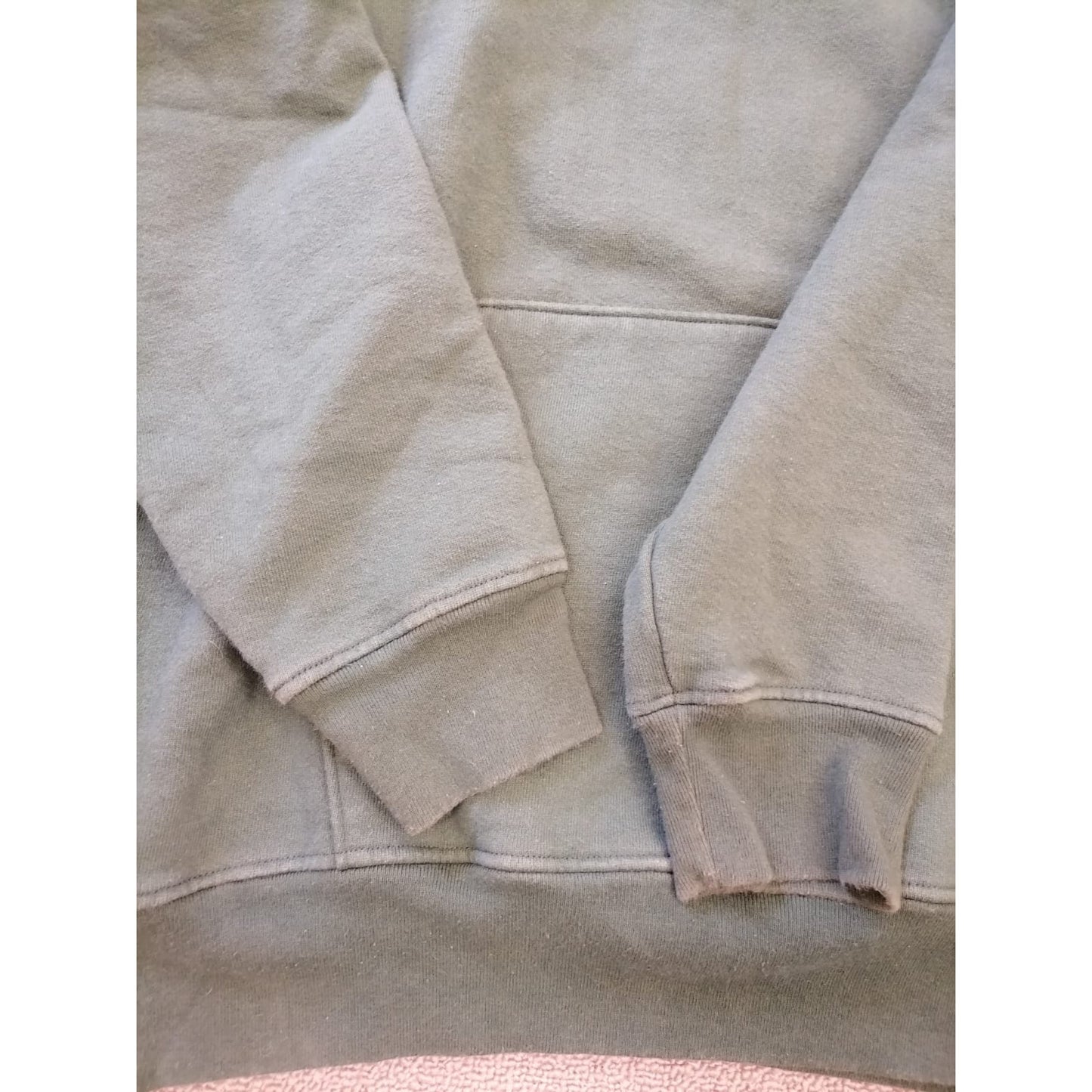 BOAST Men M Green Pullover Hoodie Sporty Comfort  Signature Cannabis Leaf Logo