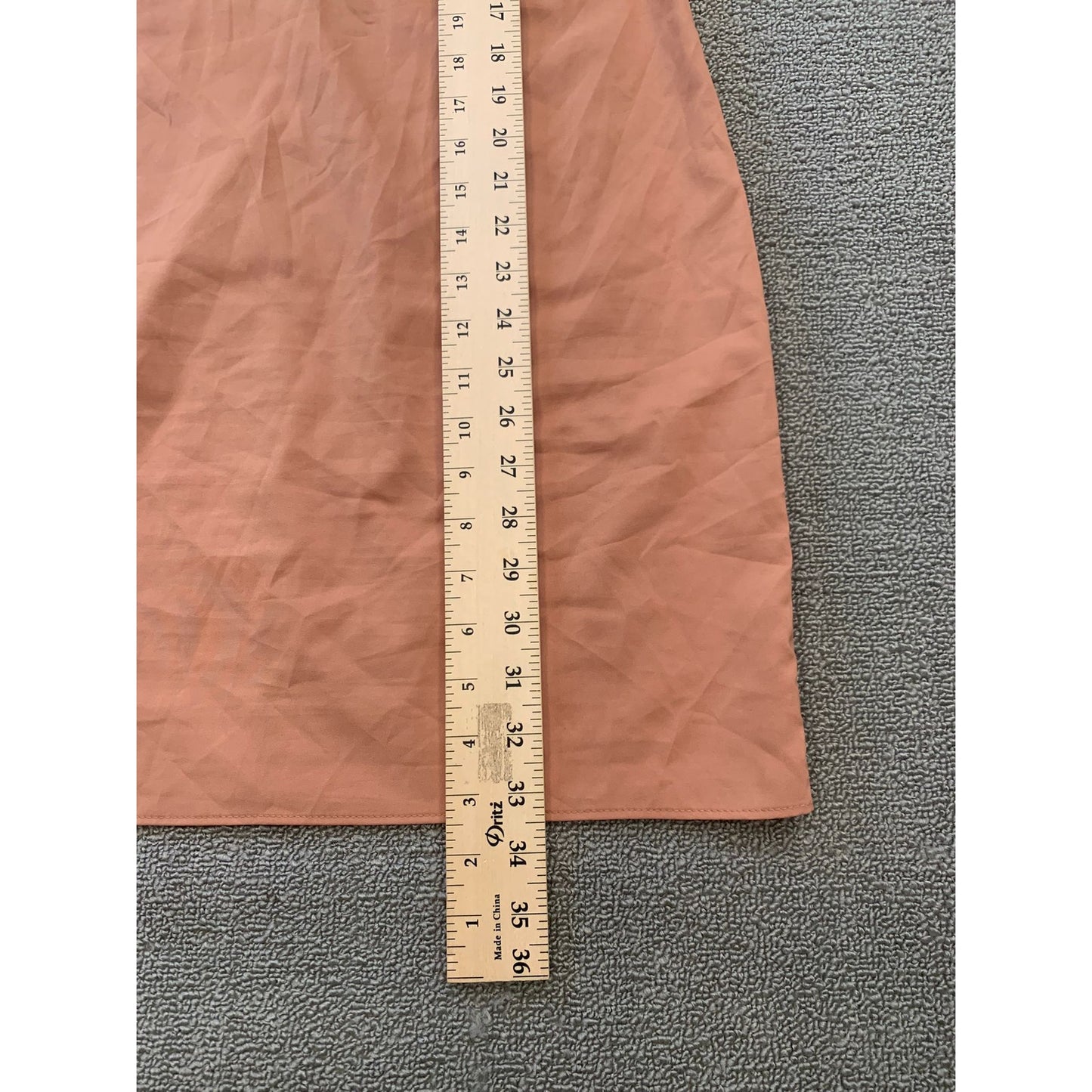 Staud Women's L Peach Orange V-Neck Slip Dress Adjustable Straps