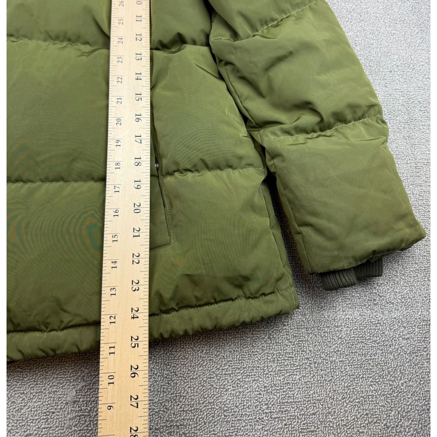 Madewell Women's Large Quilted Down Puffer Parka Green Jacket Coat