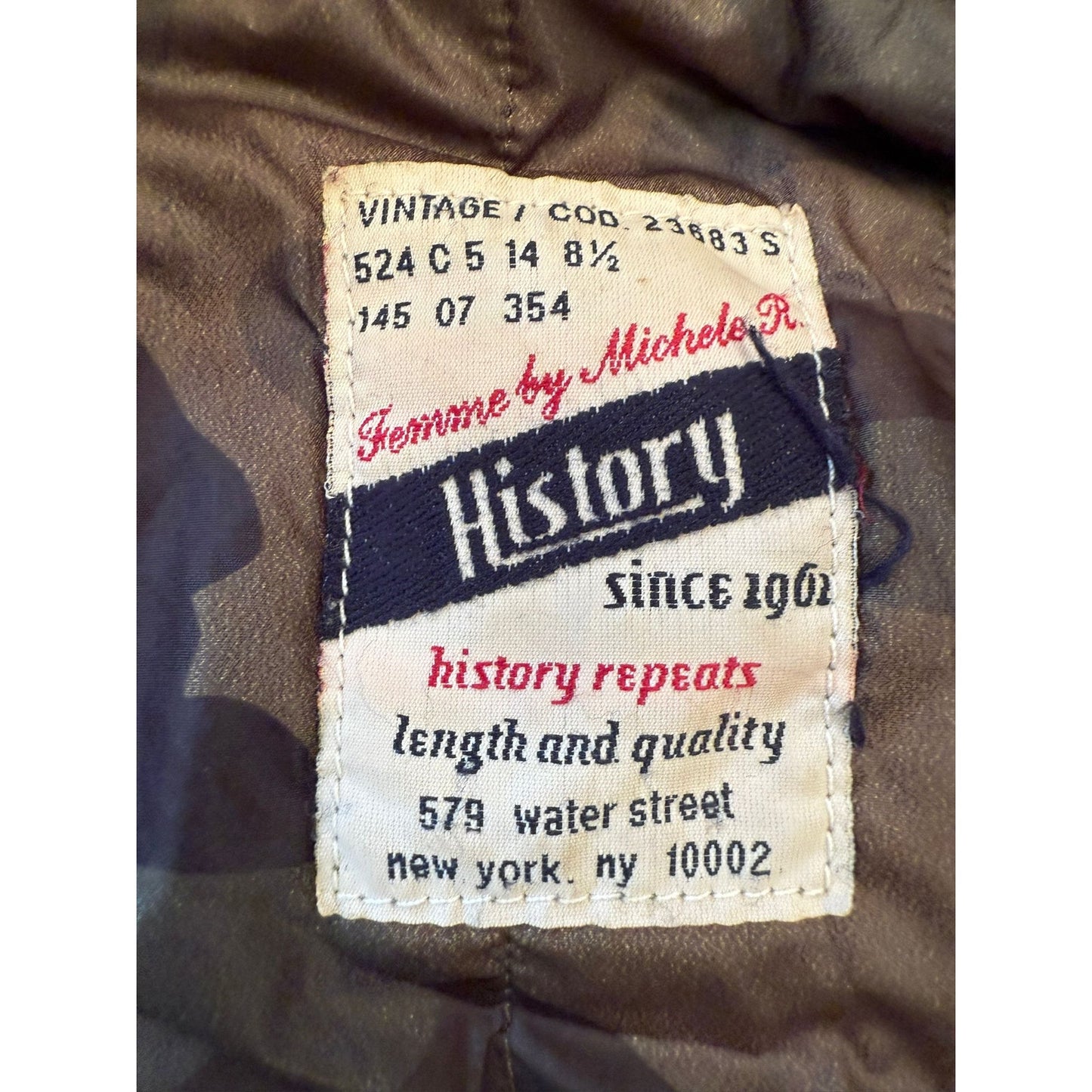 History Repeats Femee By Michele Ray History Repeats M 52A Vintage Style Bomber