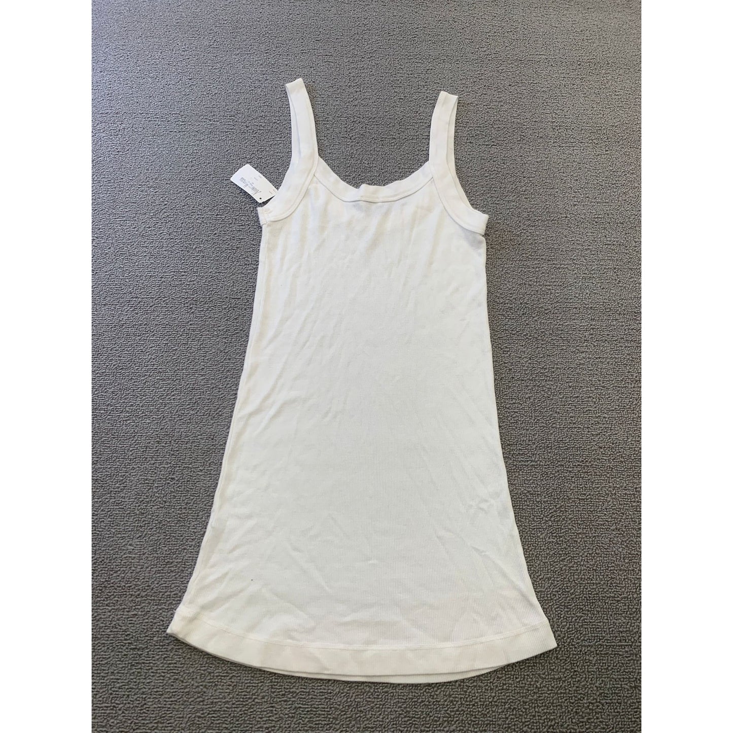 Splendid Women's Large White Ribbed Tank Top Sleeveless Shirt
