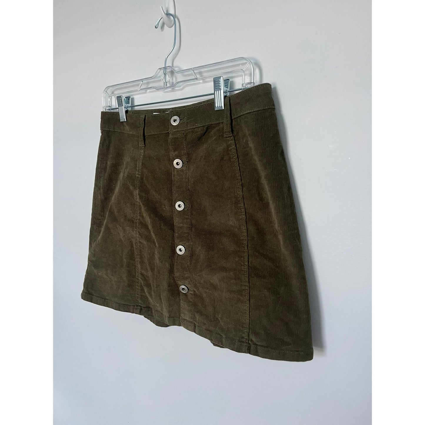 regeneration Corduroy Mini Skirt Women 9/29 Olive Green Fall Casual Retro