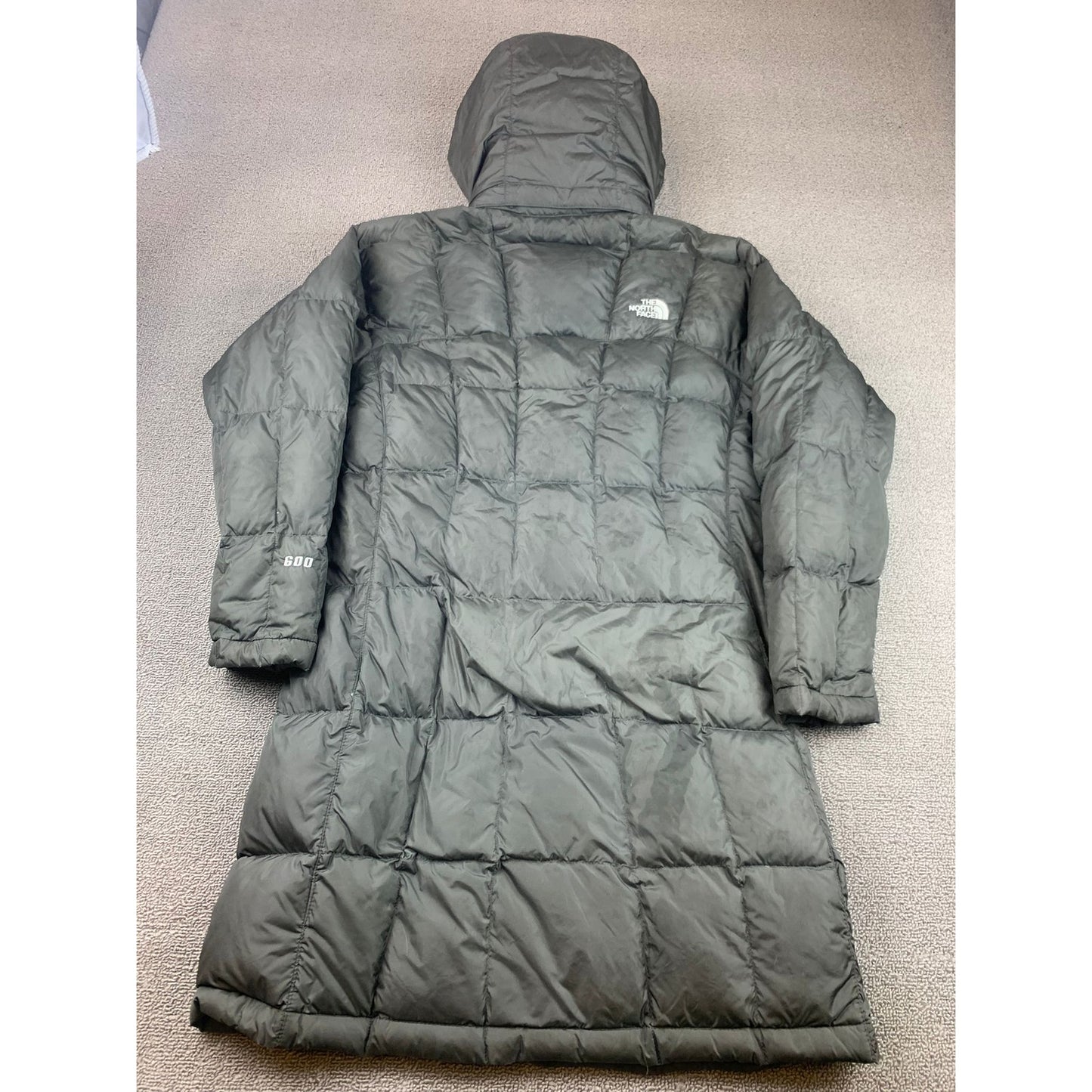 The North Face 600 Womens XS Black Hooded Parka Puffer Down Coat Jacket