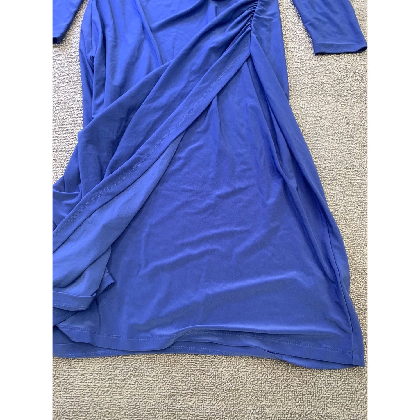 Lauren Ralph Lauren Elsie Dress Blue Size 4 Sleeve Surplice Neck Stretch