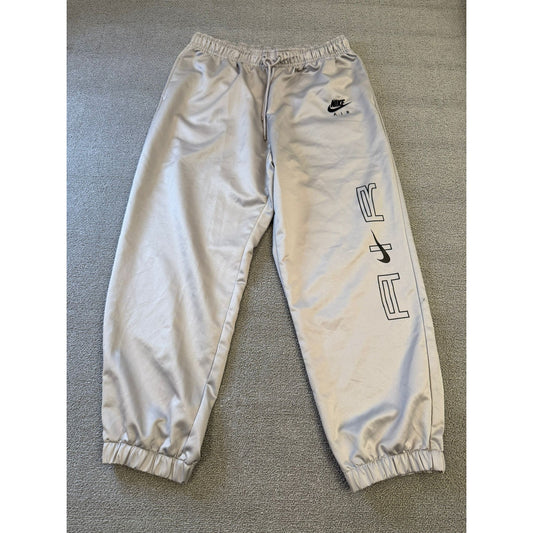 Nike Women’s Mid Rise Loose Fit Air Joggers Glossy Gray Size Large