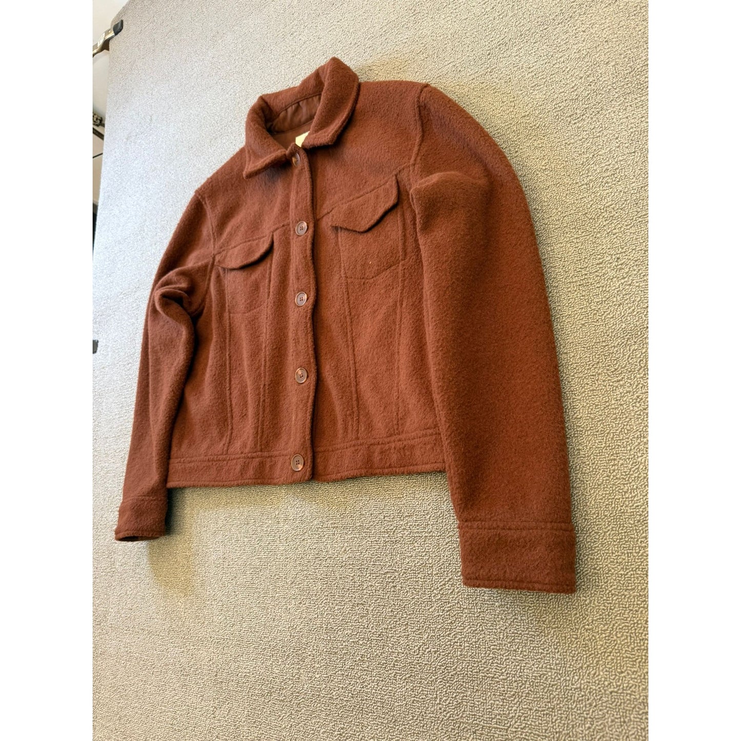 Joie Brown Jacket Women's Size L/G Button Up Outerwear