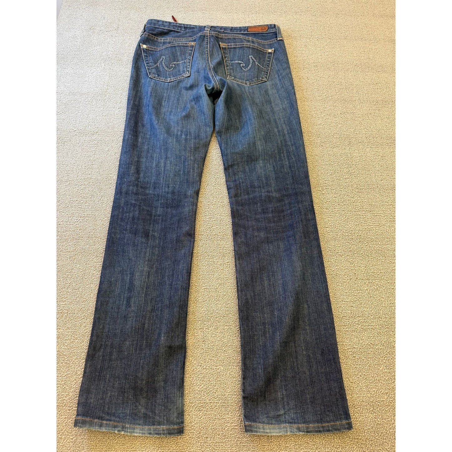 AG Adriano Goldschmied Size 29R Women's Dark Blue Wash Straight Denim Jeans
